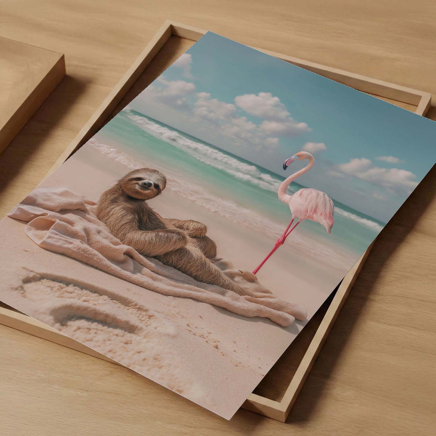 Lazy Beach Day, Vertical, Art Print