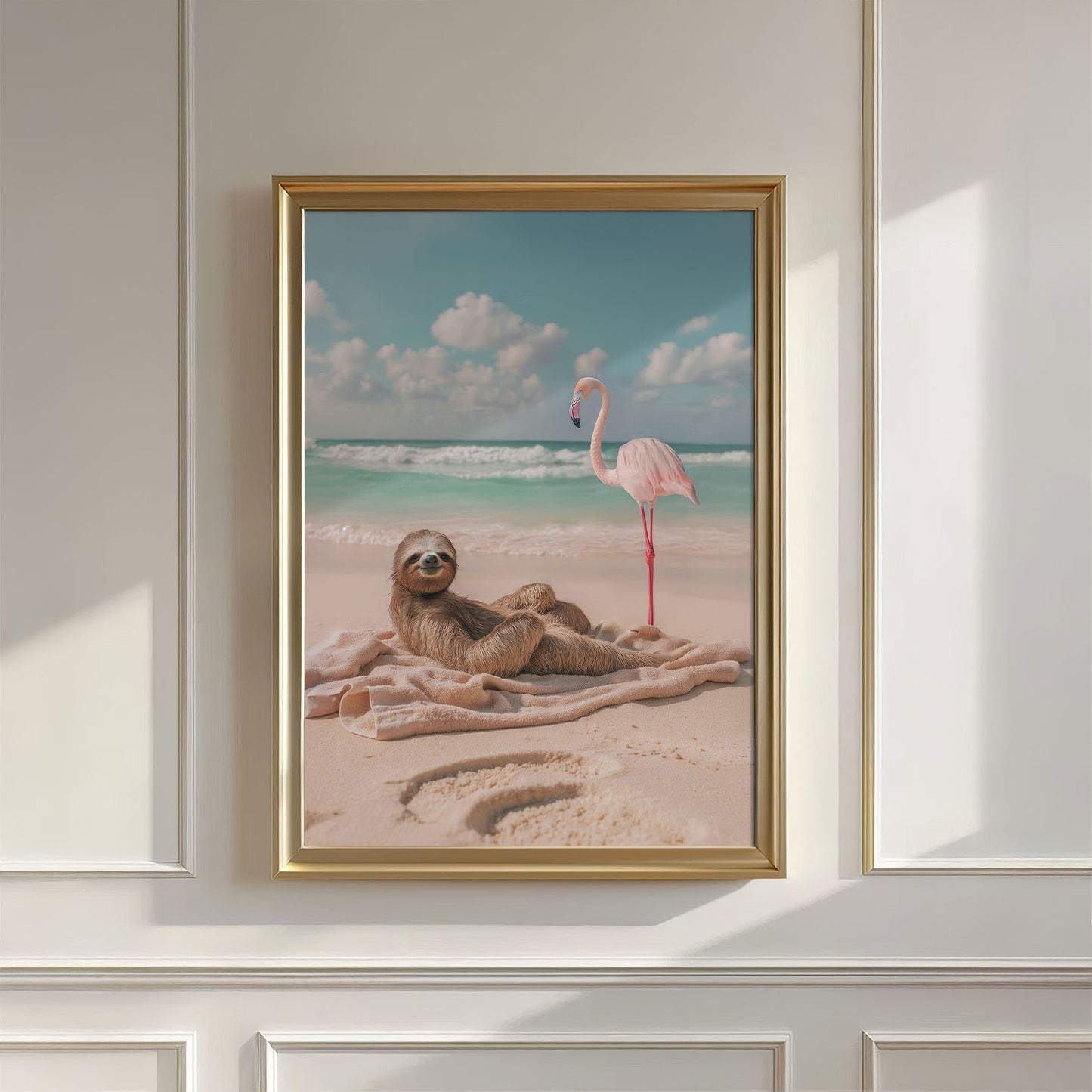 Lazy Beach Day, Vertical, Wall Art