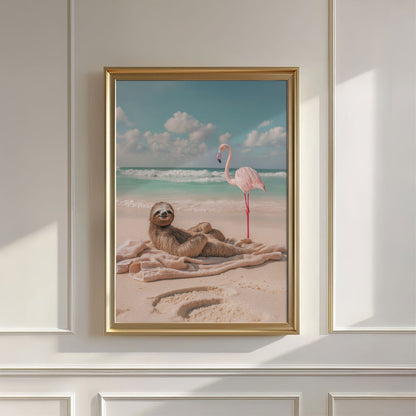 Lazy Beach Day, Vertical, Wall Art