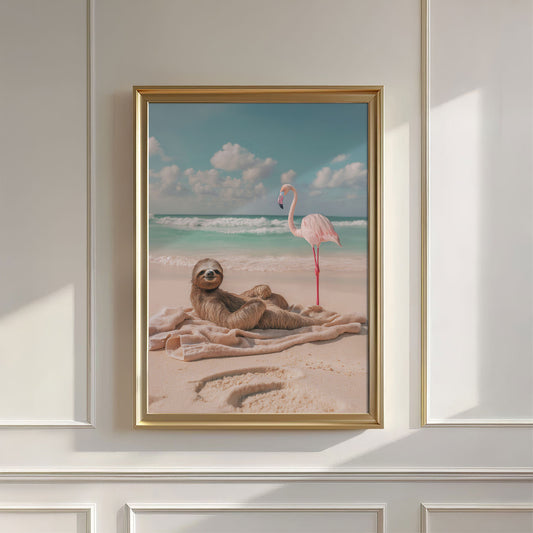 Lazy Beach Day, Vertical, Wall Art