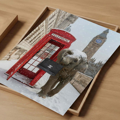 London Stroll, Vertical, Art Print