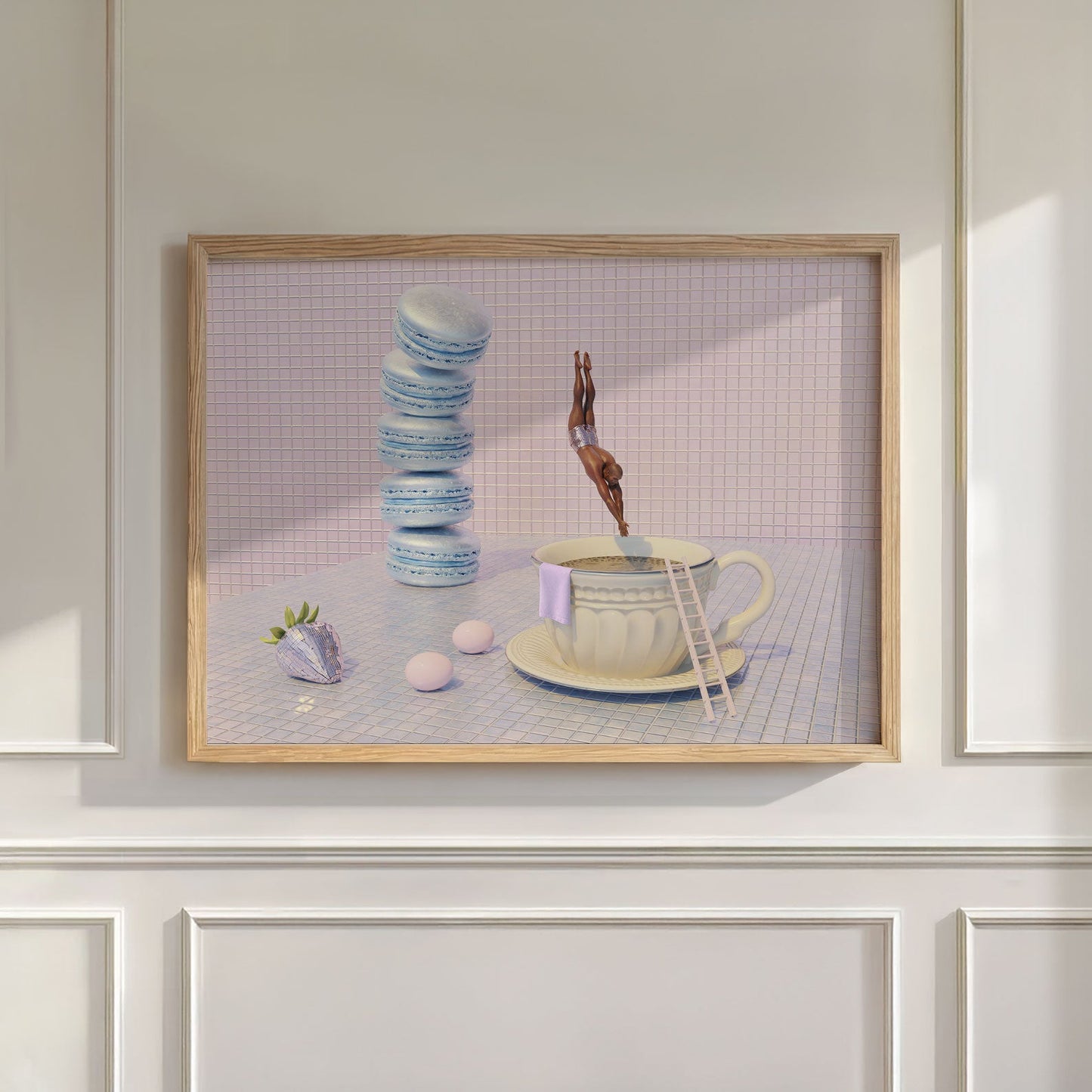 Macaron High Dive, Horizontal, Wall Art