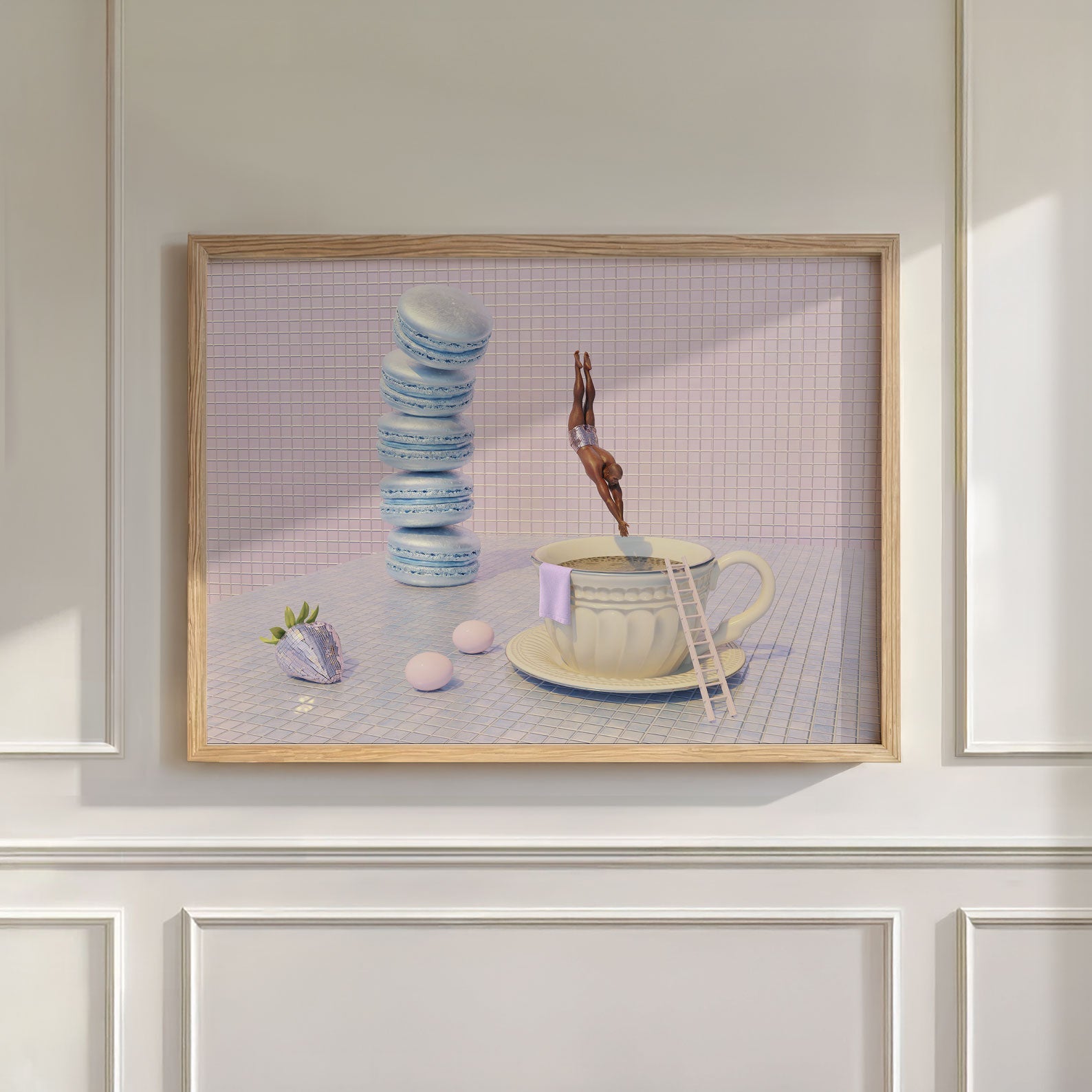 Macaron High Dive, Horizontal, Wall Art
