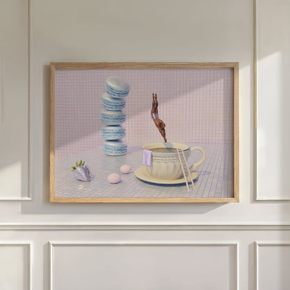 Macaron High Dive, Horizontal, Wall Art