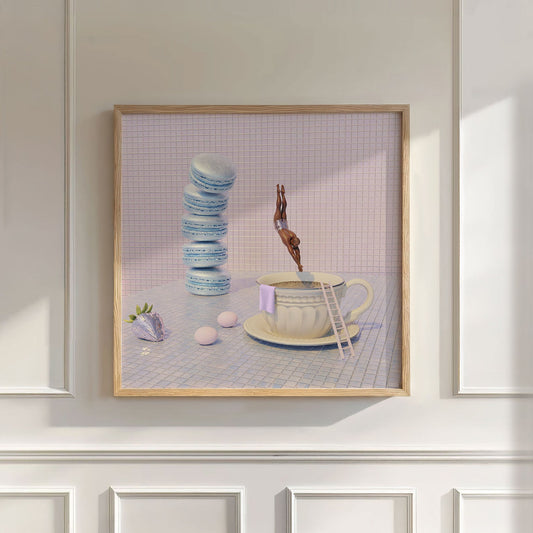 Macaron High Dive, Square, Wall Art