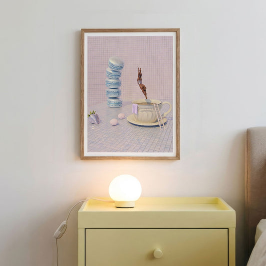 Macaron High Dive, Vertical, Framed Art