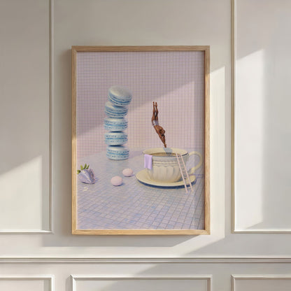 Macaron High Dive, Vertical, Wall Art