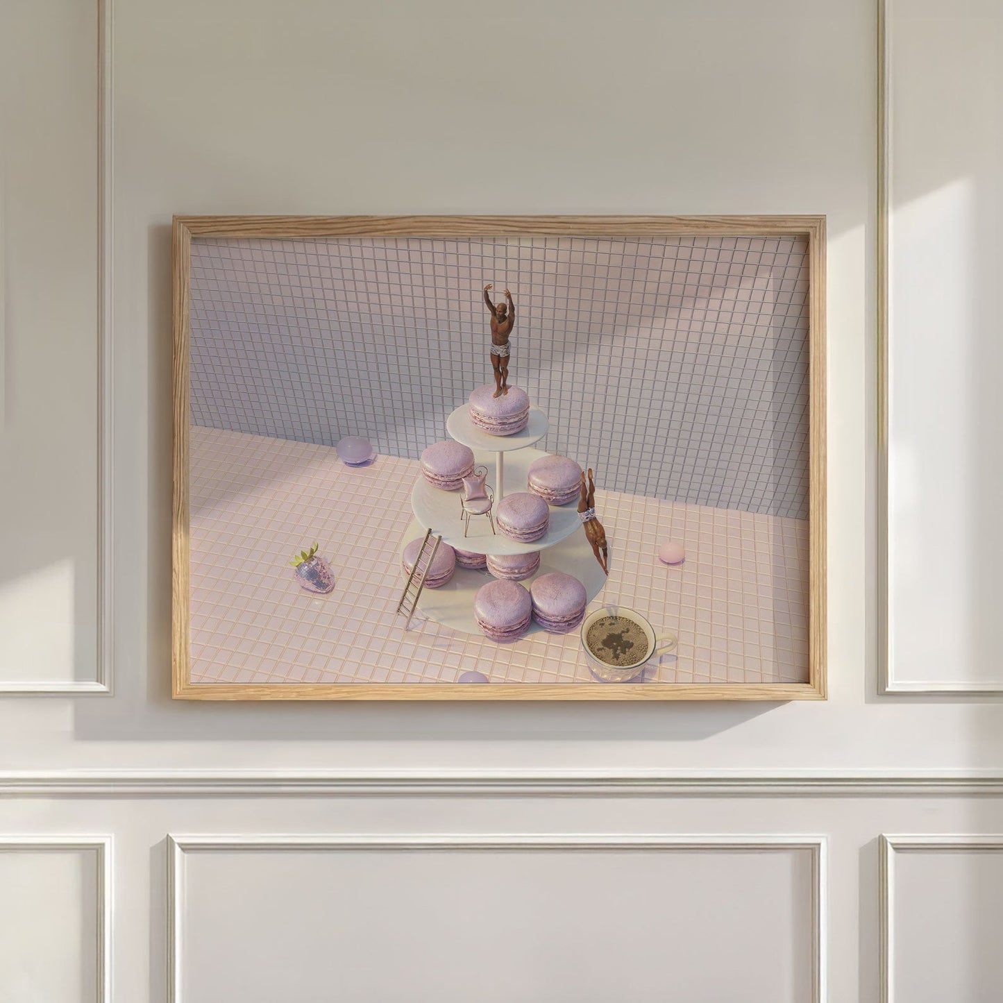 Macaron Tower Dive, Horizontal, Wall Art