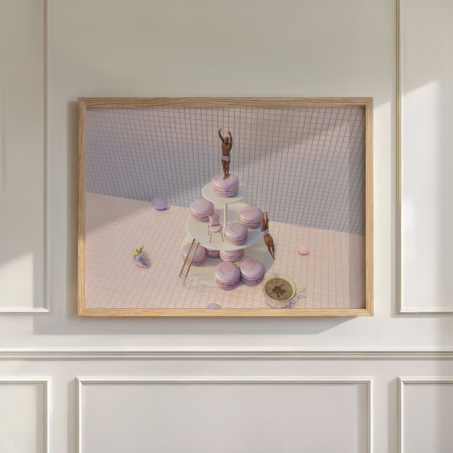 Macaron Tower Dive, Horizontal, Wall Art