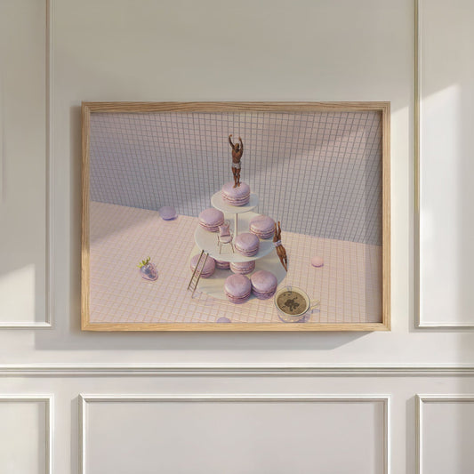Macaron Tower Dive, Horizontal, Wall Art