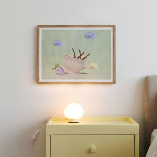 Matcha Latte, Horizontal, Framed Art