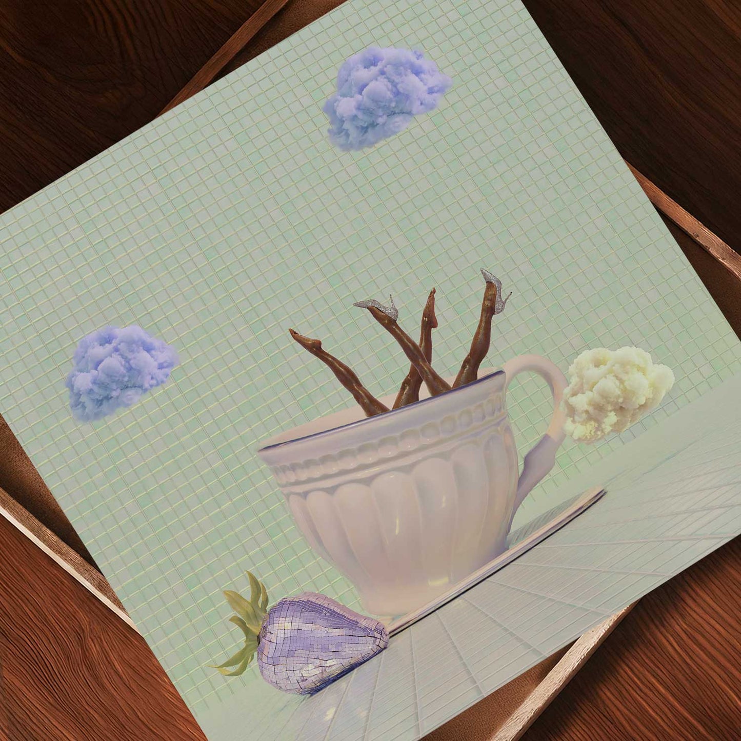 Matcha Latte, Square, Art Print