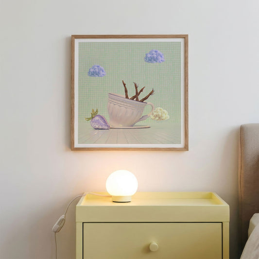 Matcha Latte, Square, Framed Art
