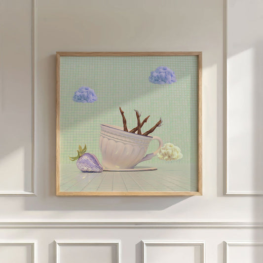 Matcha Latte, Square, Wall Art