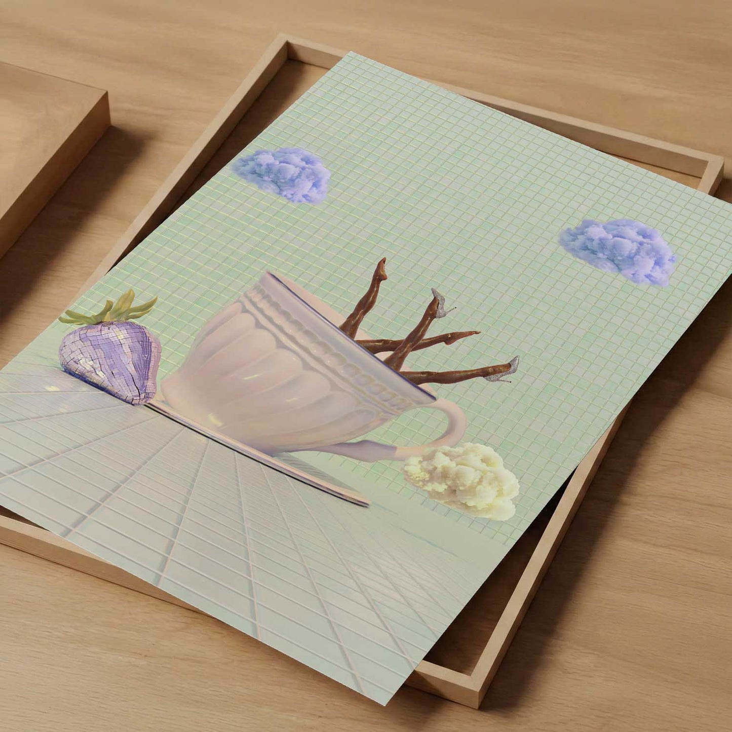 Matcha Latte, Vertical, Art Print