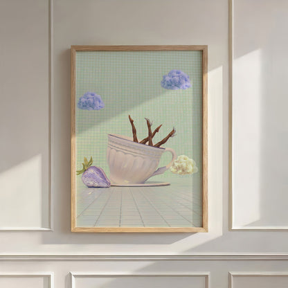 Matcha Latte, Vertical, Wall Art