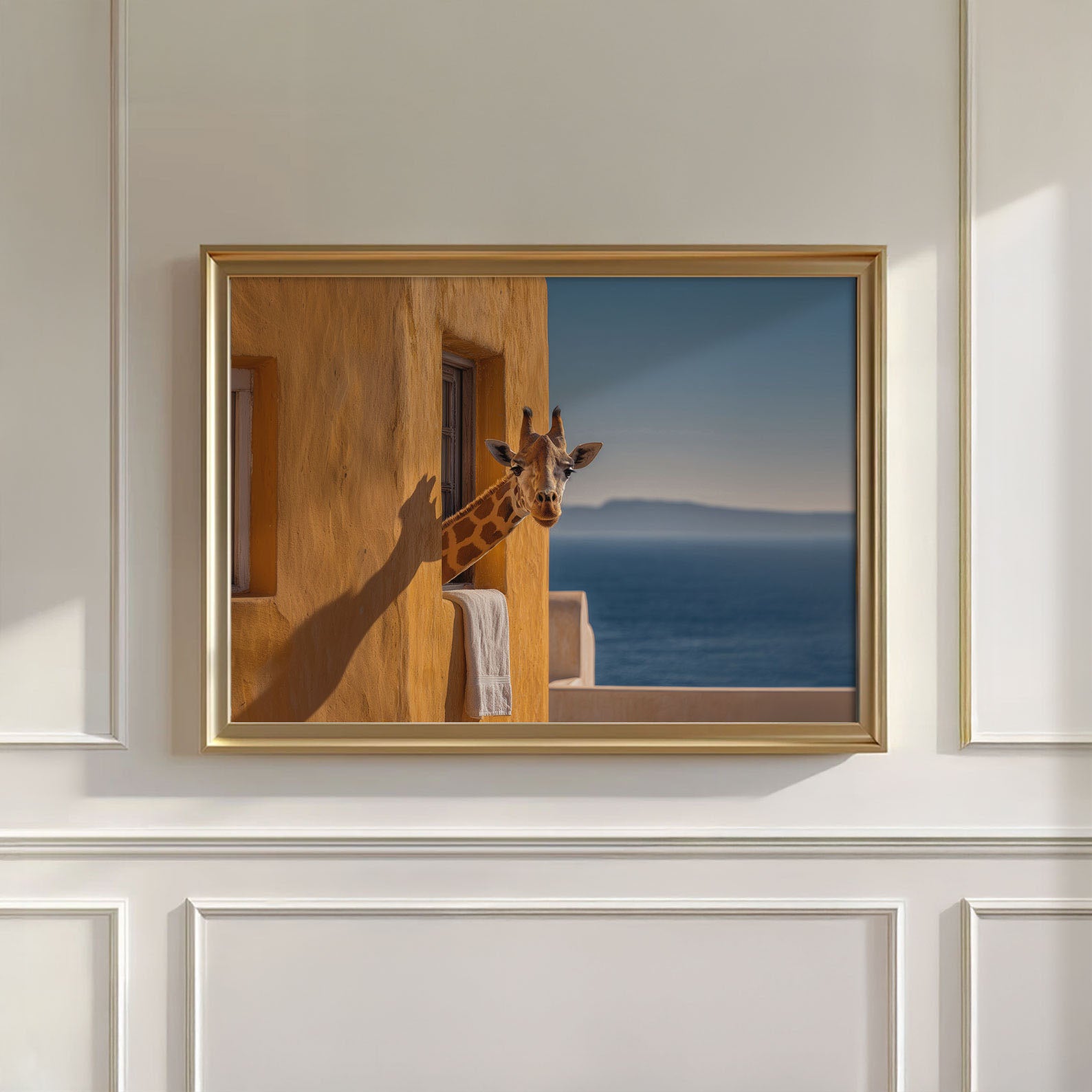 Mediterranean Giraffe, Horizontal, Wall Art