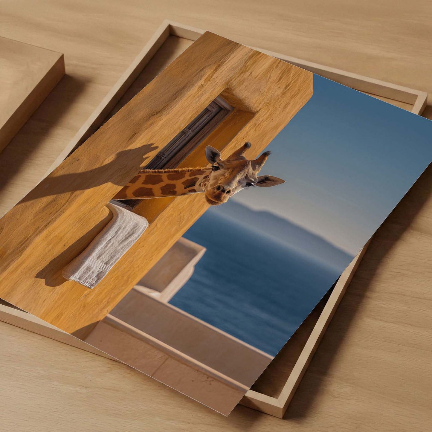 Mediterranean Giraffe, Vertical, Art Print