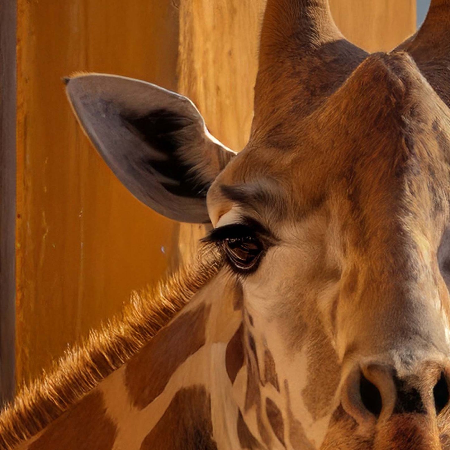 High Definition Print Quality Detail Of Mediterranean Giraffe