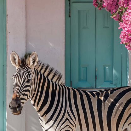 Extreme Close Up Detail Of Mediterranean Zebra In Bloom