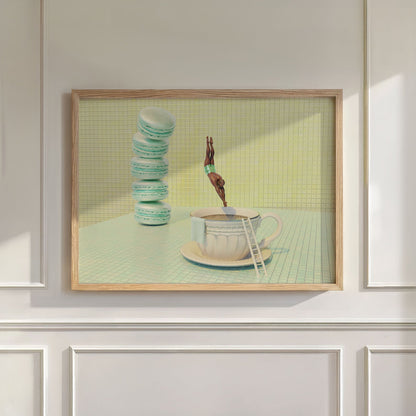 Minty High Dive, Horizontal, Wall Art