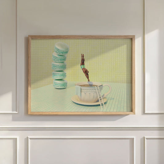 Minty High Dive, Horizontal, Wall Art