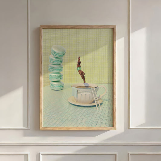 Minty High Dive, Vertical, Wall Art