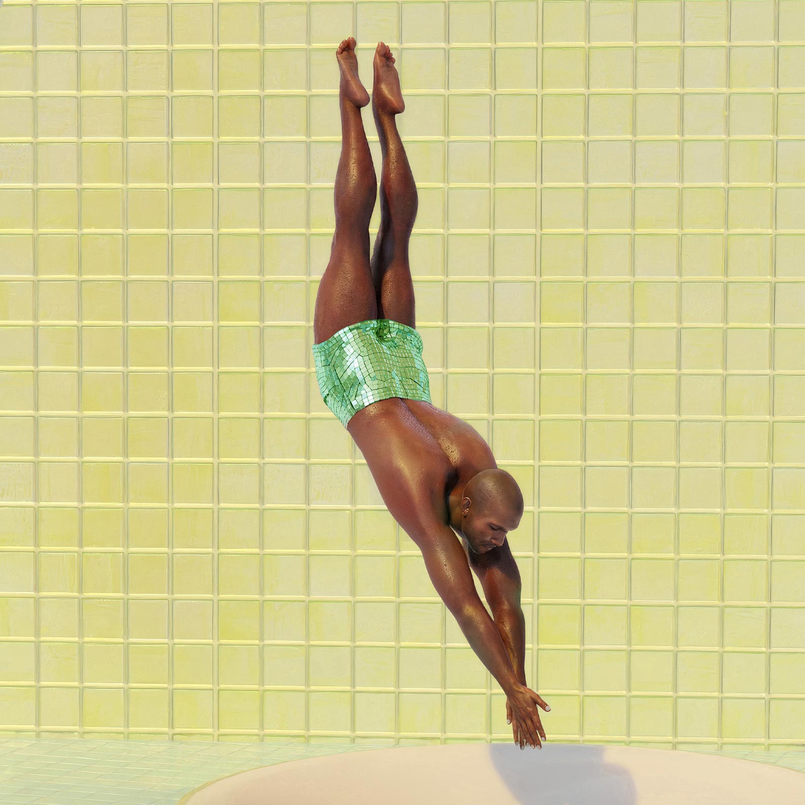 Extreme Close Up Detail Of Minty High Dive