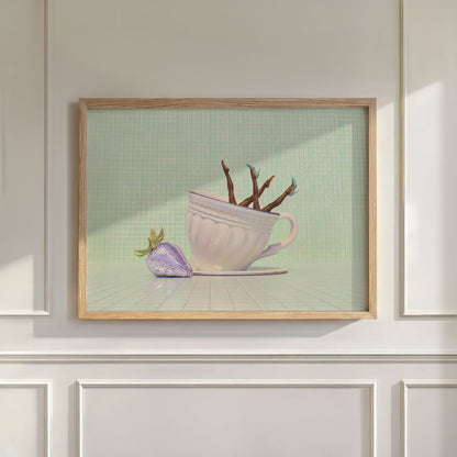 Minty Latte, Horizontal, Wall Art