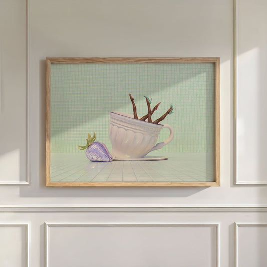 Minty Latte, Horizontal, Wall Art