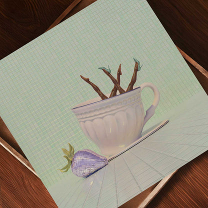Minty Latte, Square, Art Print