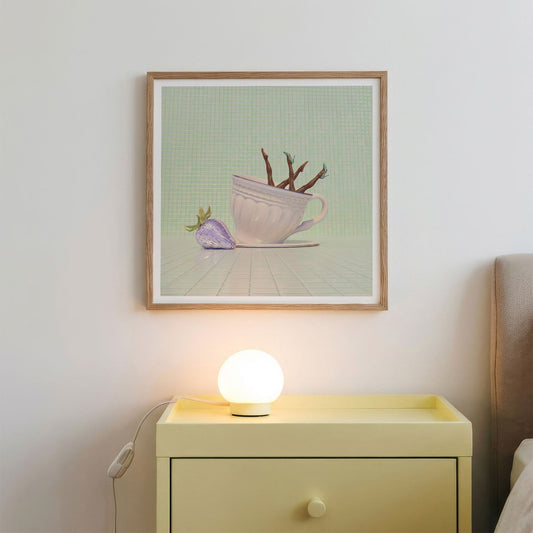 Minty Latte, Square, Framed Art