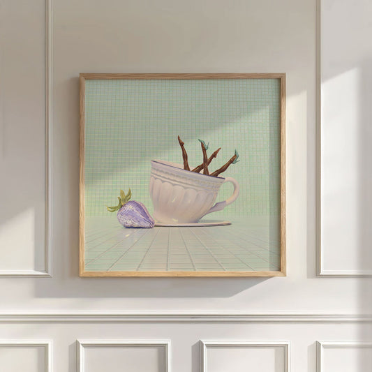 Minty Latte, Square, Wall Art