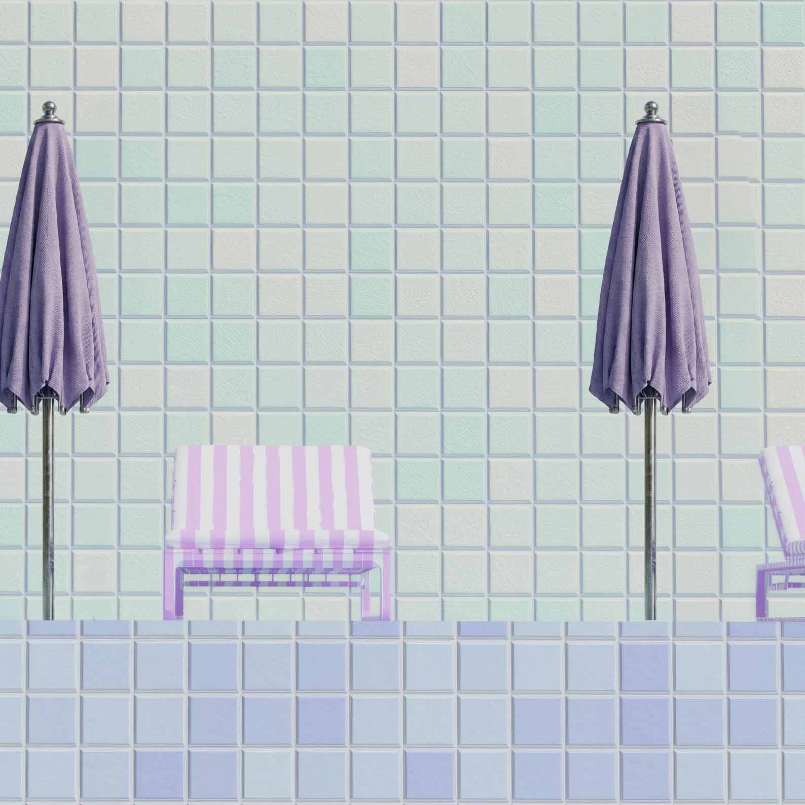 Extreme Close Up Detail Of Minty Poolside