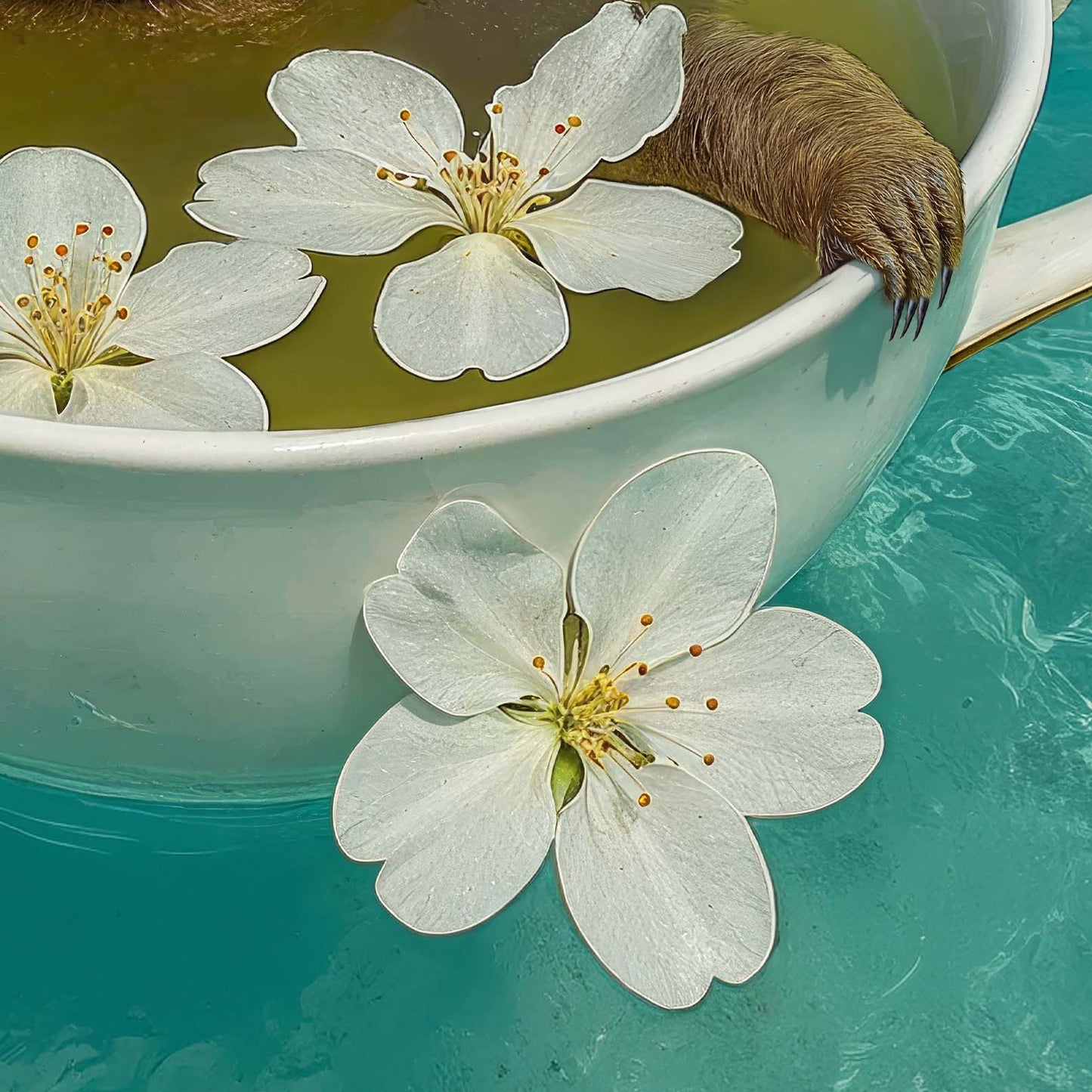 High Definition Print Quality Detail Of Ocean Teacup Spa