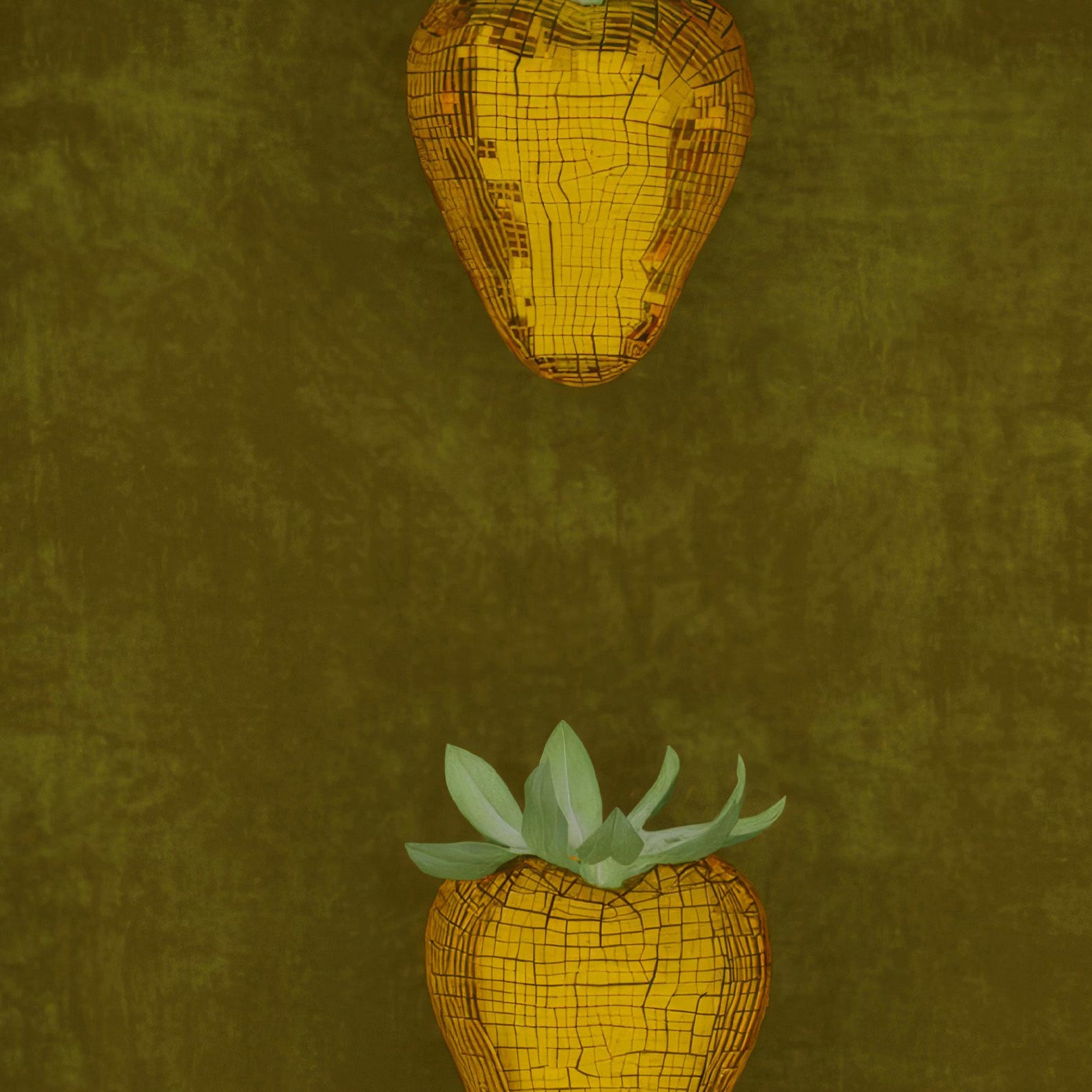High Resolution Art Texture Of Olive Disco Berry Box