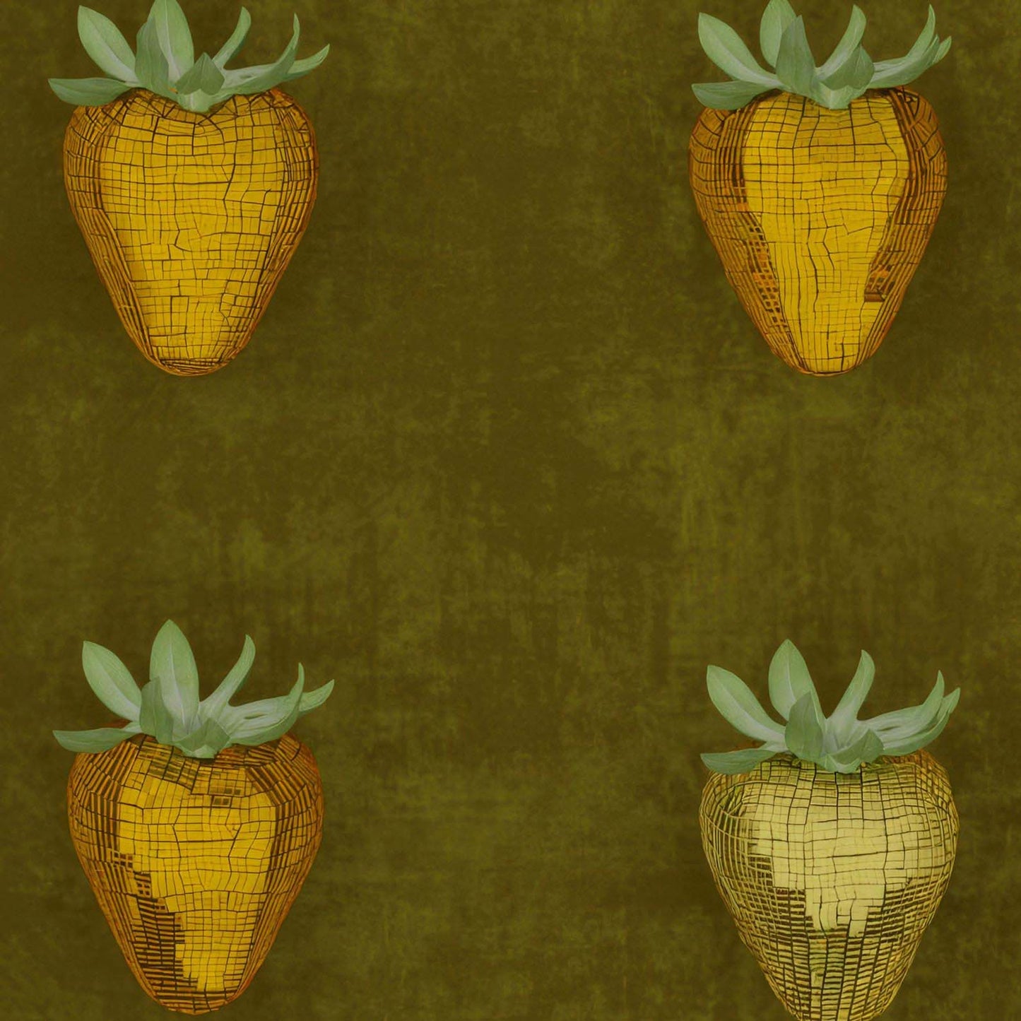 Extreme Close Up Detail Of Olive Disco Berry Grid