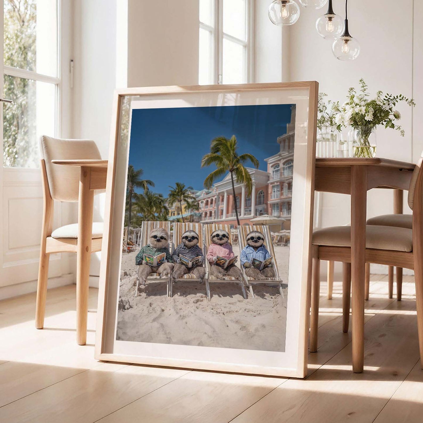 On The Beach II, Vertical, Framed Art