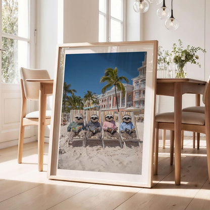 On The Beach II, Vertical, Framed Art