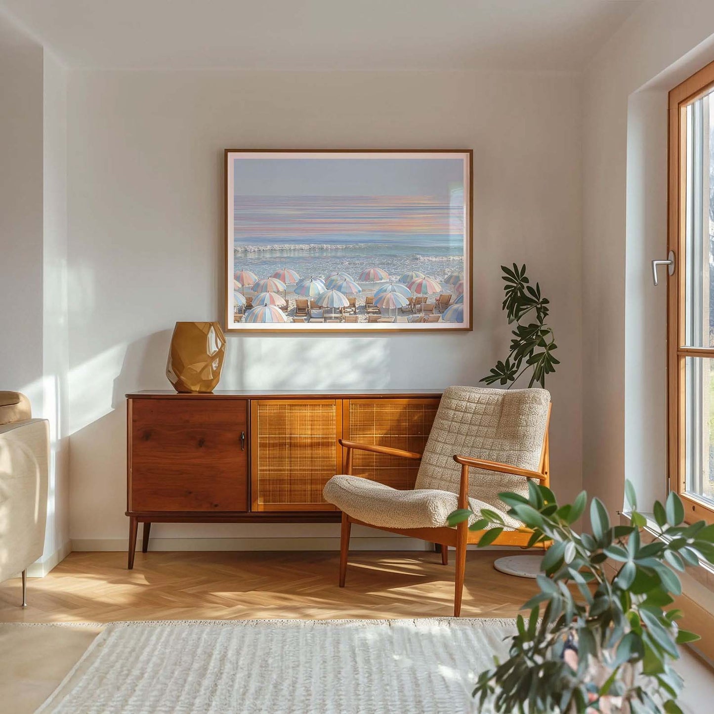 Pastel Seaside, Horizontal, Framed Art