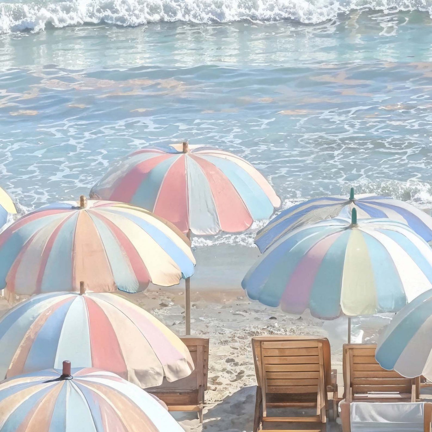 Extreme Close Up Detail Of Pastel Seaside