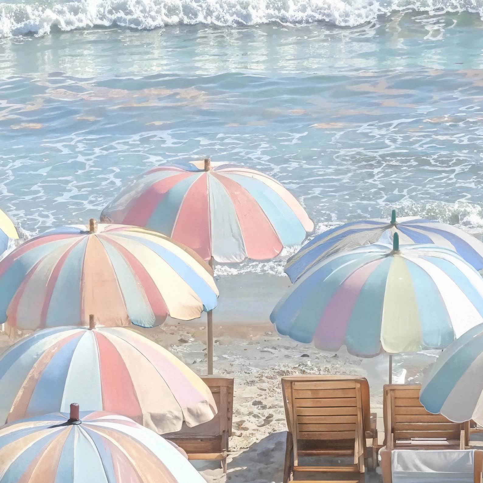 Extreme Close Up Detail Of Pastel Seaside