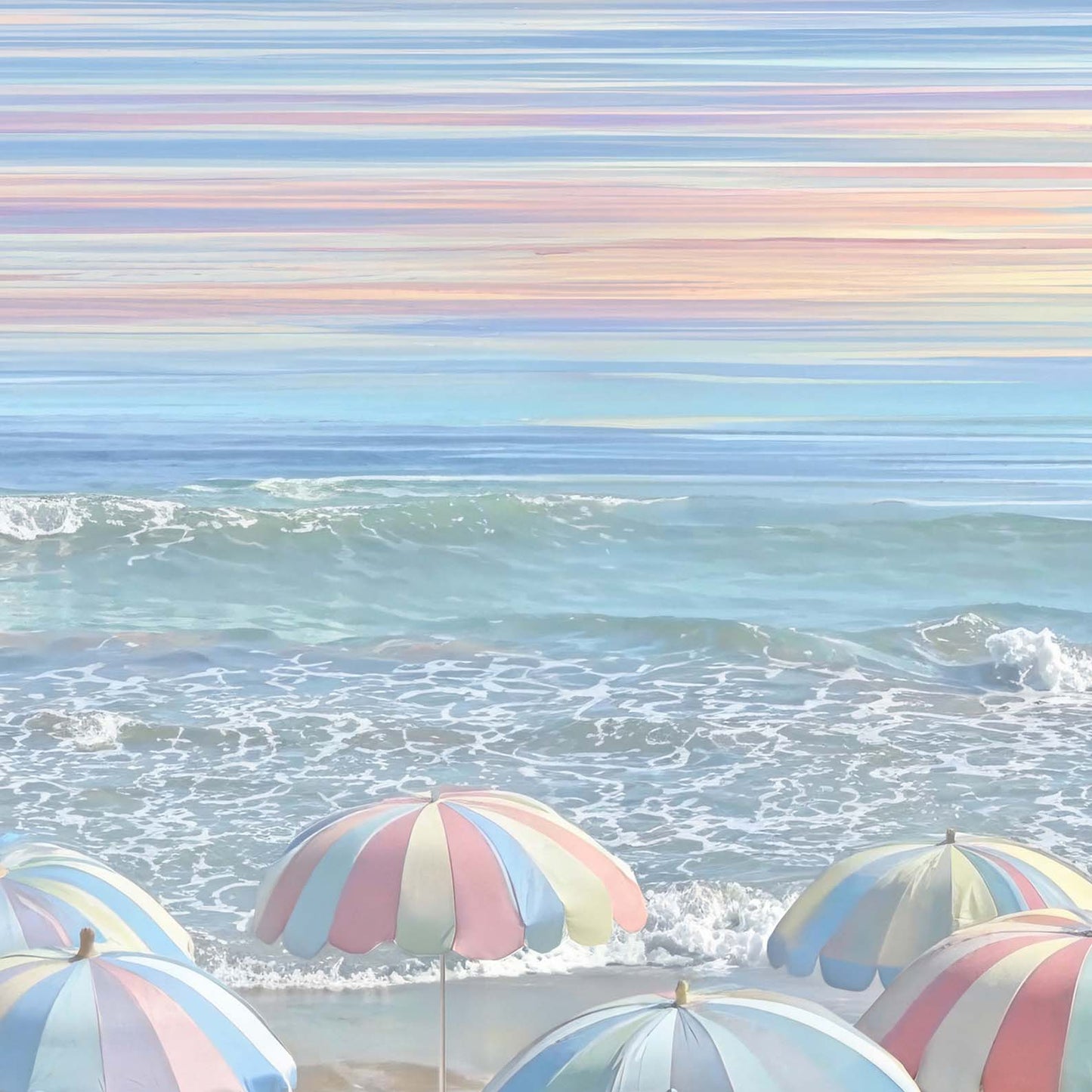 High Definition Print Quality Detail Of Pastel Seaside