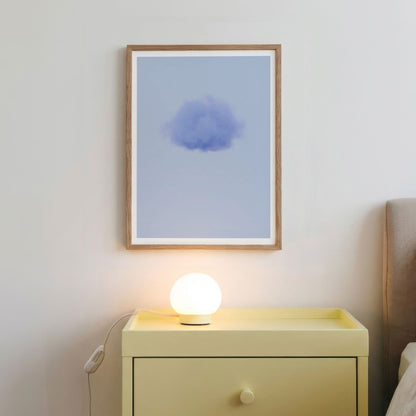 Framed Wall Art Of Petal Cloud · Blue Poppy, Vertical