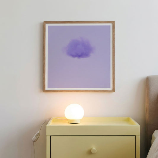 Framed Wall Art Of Petal Cloud · Lavender, Square