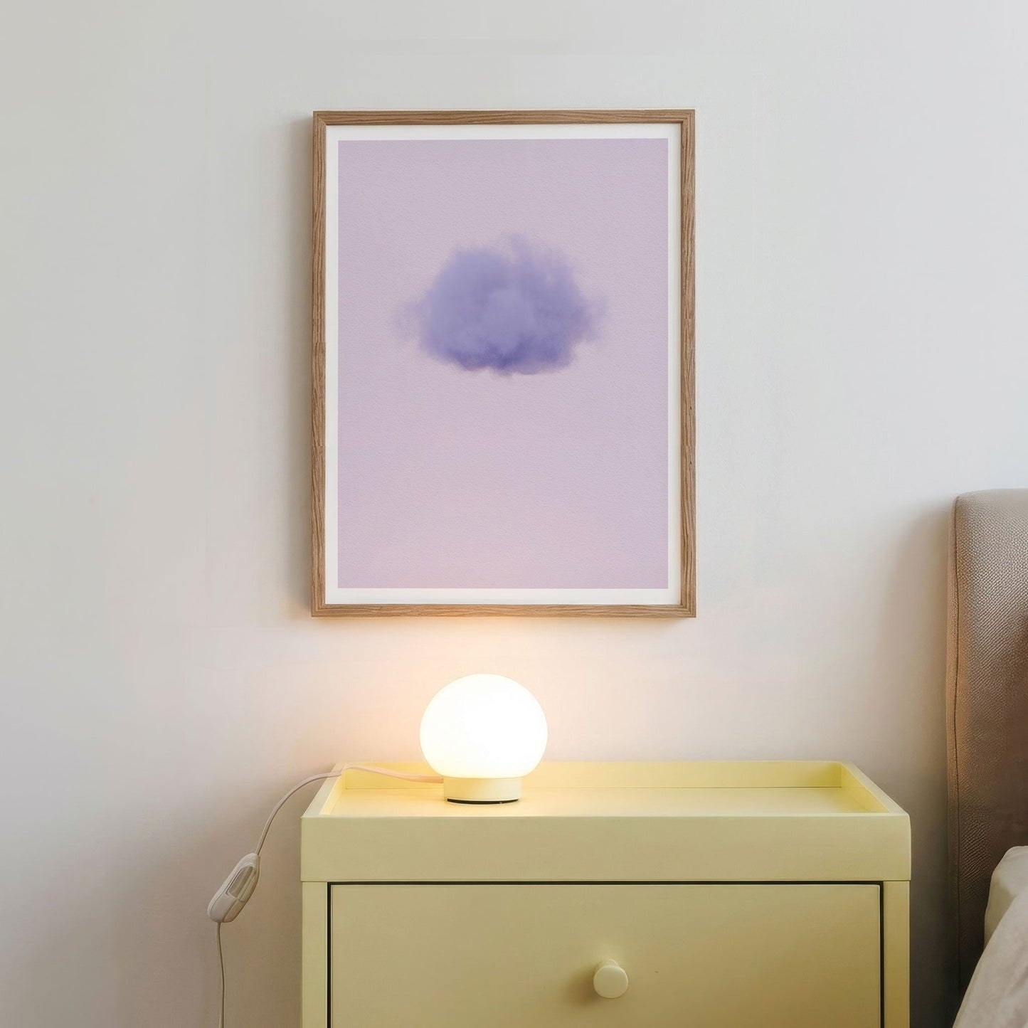 Framed Wall Art Of Petal Cloud · Orchid Mist, Vertical