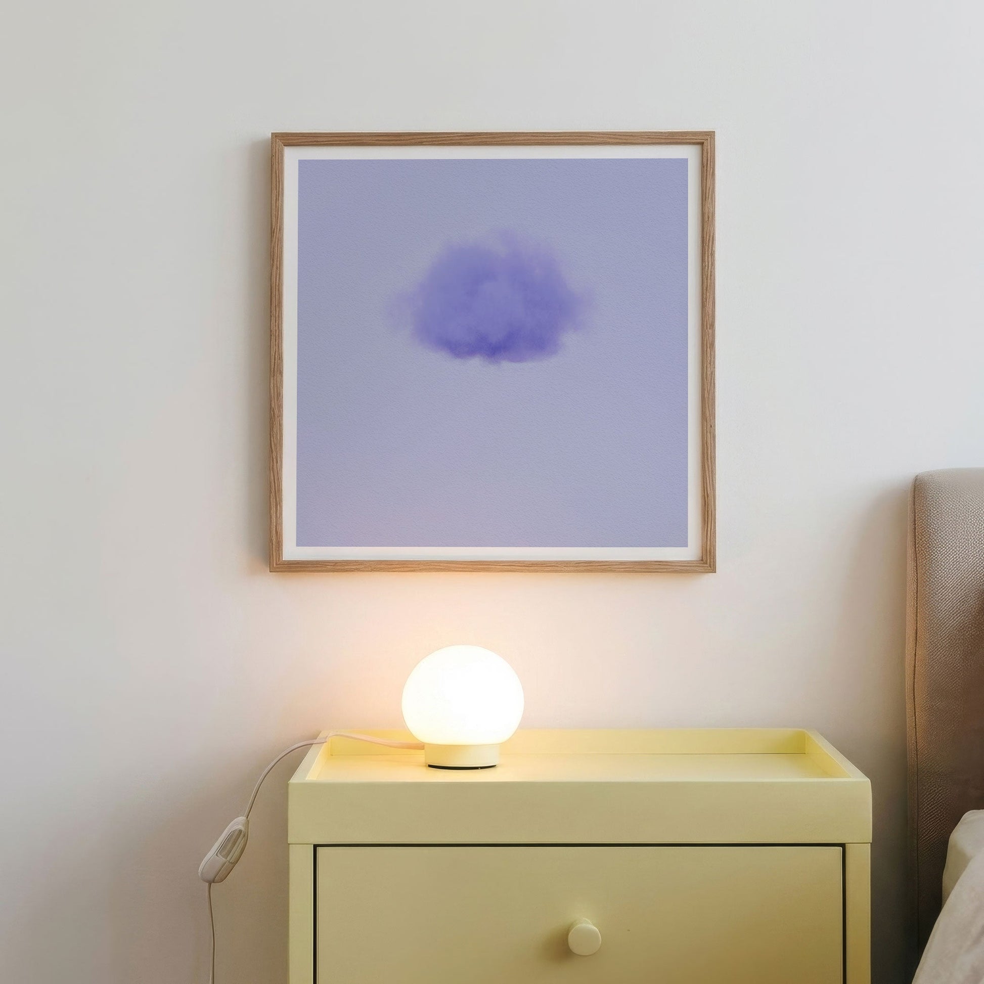 Framed Wall Art Of Petal Cloud · Periwinkle, Square