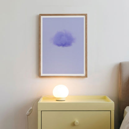 Framed Wall Art Of Petal Cloud · Periwinkle, Vertical