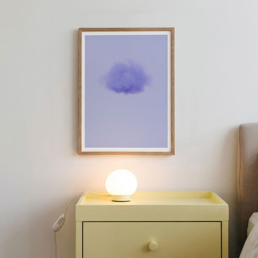 Framed Wall Art Of Petal Cloud · Periwinkle, Vertical