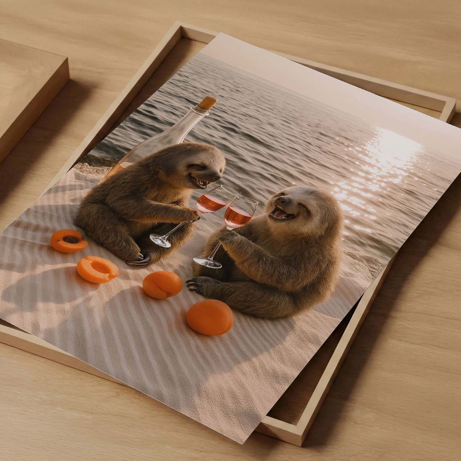 Picnic Toast II, Vertical, Art Print